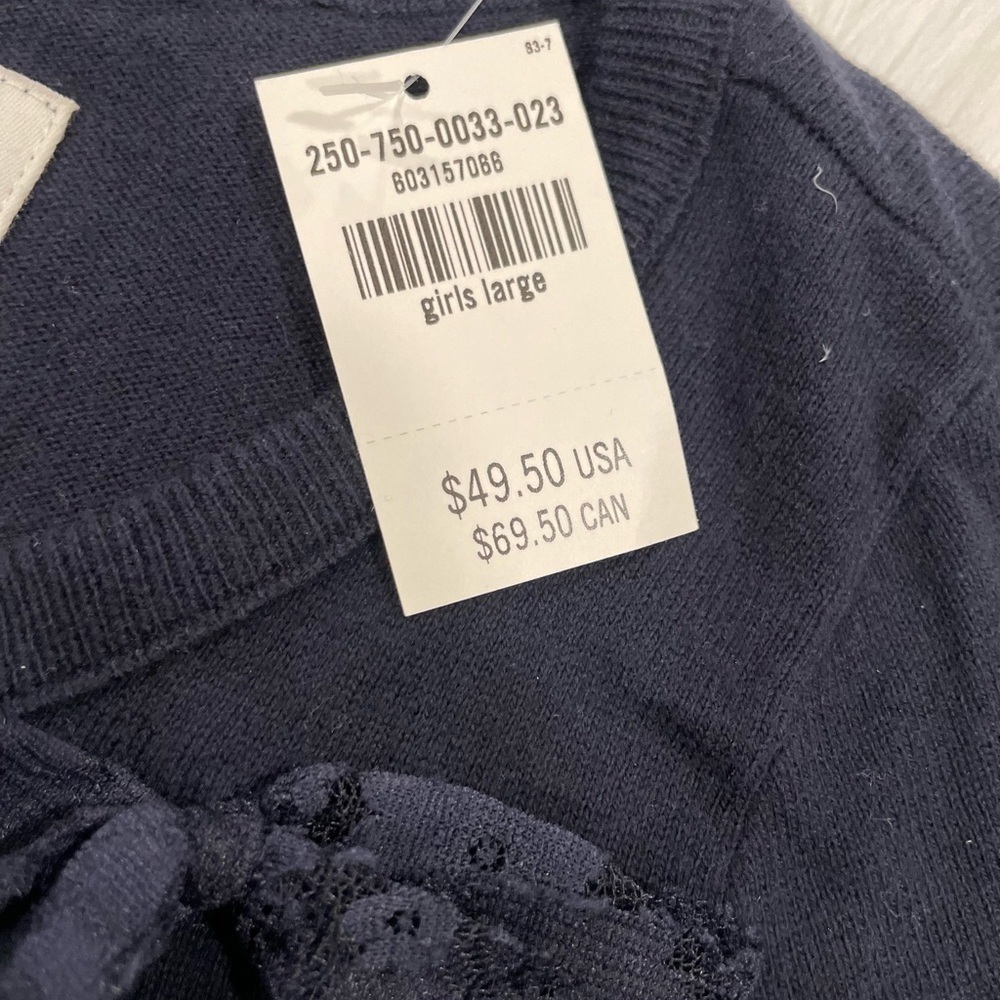 NWT - Abercrombie & Fitch Navy Embellished Cardigan - size Large - Picture 5 of 9